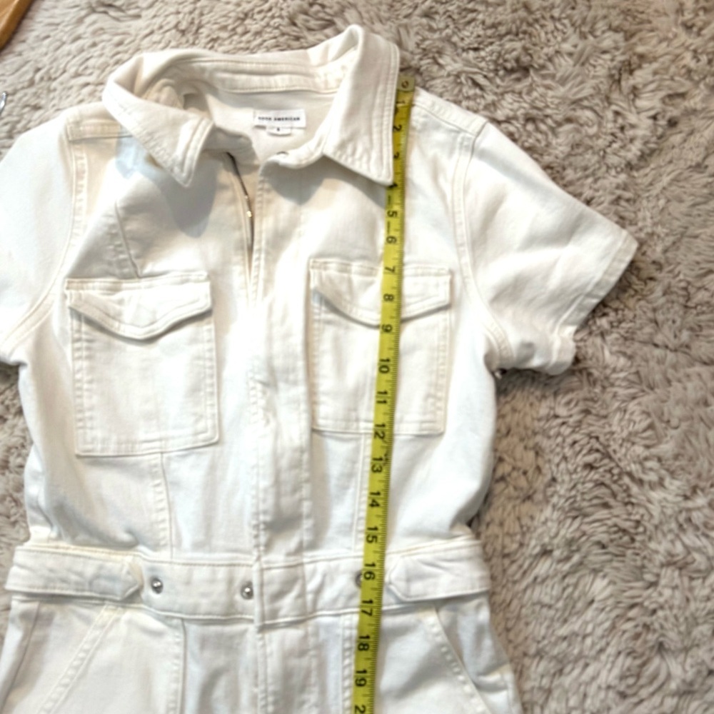 Good American Fit For Success Military Jumpsuit off white /Cream size Small - Picture 14 of 16